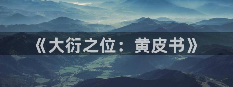 好看的汗汗漫画：《大衍之位：黄皮书》
